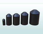 Heat shrinkable cable end caps with spiral adhesive coating